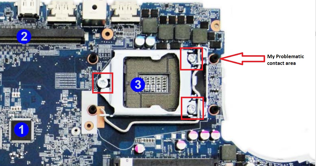 P770ZM Top Motherboard CPU Retention Bracket - 3 Retention Screws.jpg